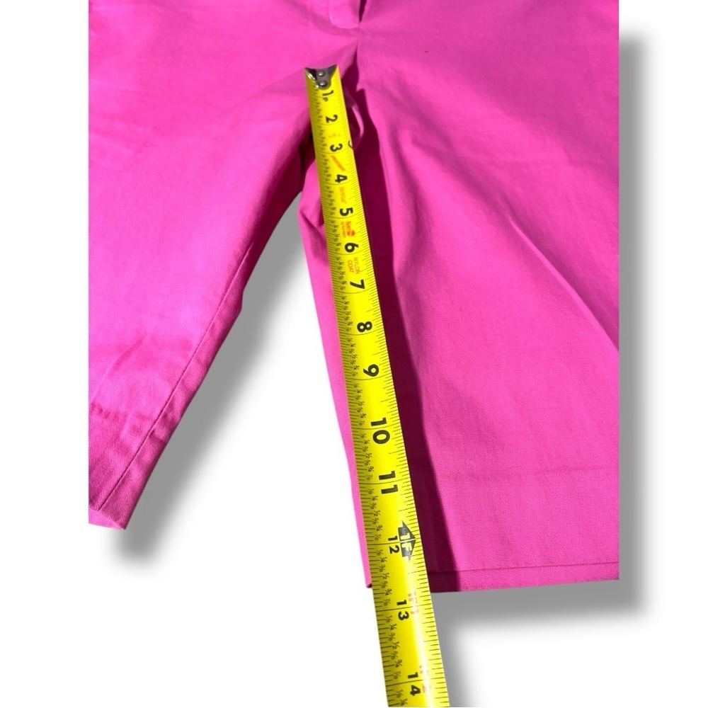 Express Design Studio Chic Bright Pink Soft Cotton Women's Bermuda Shorts - Picture 3 of 11